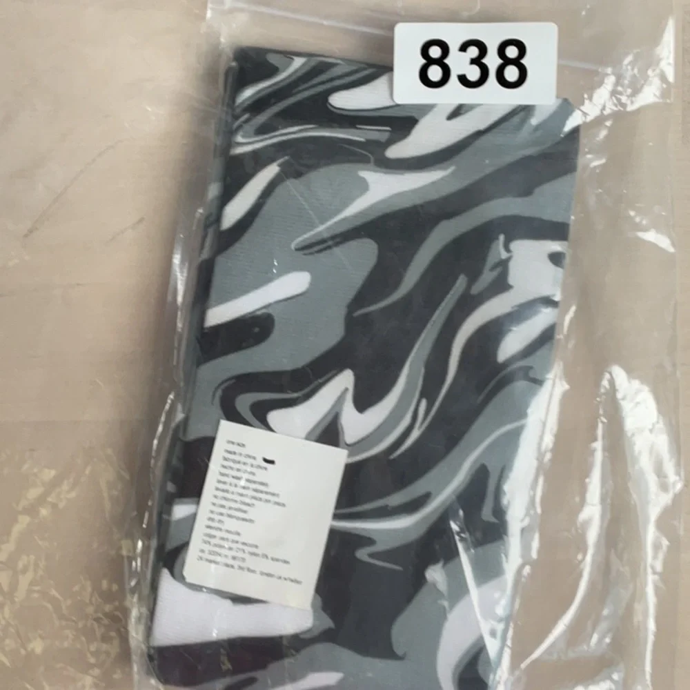 New! Free People Gray Black Time‎ Warp Tights Women’s one size